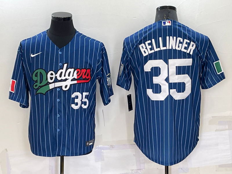 Men's Los Angeles Dodgers #35 Cody Bellinger Navy Mexico World Series Cool Base Stitched Baseball Jersey Men's Los Angeles Dodgers #35 Cody Bellinger Navy Mexico World Series Cool Base Stitched Baseball Jersey